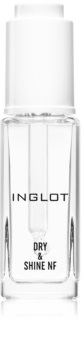 Inglot Dry & Shine NF vrchní lak na nehty pro urychlení zasychání laku s pipetou