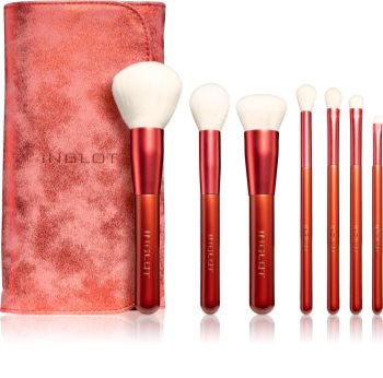 Inglot Marble Red комплкет четки с калъф