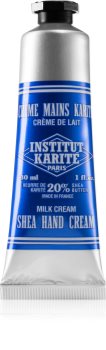 Institut Karité Paris Milk Cream Shea Hand Cream feuchtigkeitsspendende Creme für die Hände mit Bambus Butter