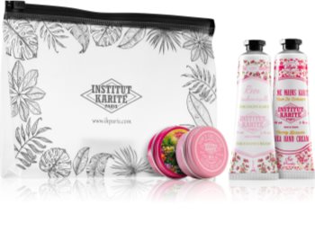 Institut Karité Paris Gift Sets Black Satin Zip Pouch Geschenkset (für intensive Hydratisierung)