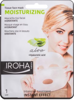 Iroha Moisturizing Aloe Tuchmaske mit Aloe Vera und Hyaluronsäure