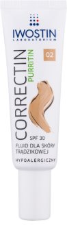 Iwostin Purritin Correctin corrector fluido matificante con efecto duradero para pieles acnéicas SPF 30