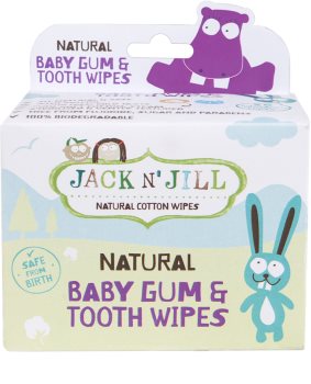 Jack N’ Jill Natural nawilżane chusteczki chroniąca zęby i dziąsła