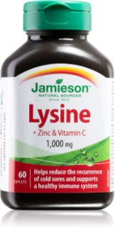 Jamieson Lyzín + Zinok a vitamín C 1000 mg výživový doplnok na podporu tvorby kolagénu