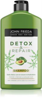 John Frieda Detox & Repair shampoo detergente detossinante per capelli rovinati