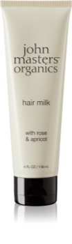 John Masters Organics Rose & Apricot leite sem enxaguar para as pontas do cabelo seco