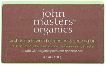 John Masters Organics Birch & Cedarwood jabón limpiador y de afeitado para mujeres y hombre