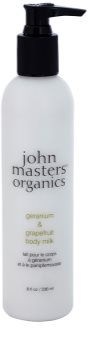 John Masters Organics Geranium & Grapefruit latte corpo