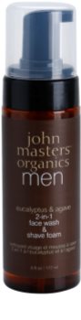 John Masters Organics Men čistiaca a holiaca pena 2 v 1