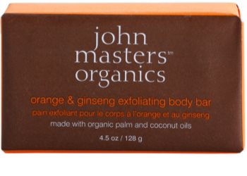 John Masters Organics Orange & Ginseng jemné telové peelingové mydlo