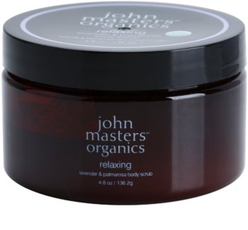 John Masters Organics Lavender & Palmarosa озаряващ пилинг за тяло за мека и гладка кожа