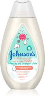Johnson's® Cottontouch Fuktgivande ansikts- och kroppsmjöl  för barn från födseln