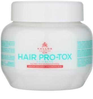 Kallos Hair Pro-Tox masque pour cheveux fragiles et abîmés à l'huile de coco, acide hyaluronique et collagène