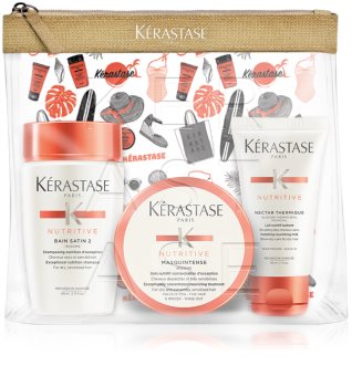 Kérastase Nutritive Travelpouch καλλυντικό σετ για ξηρά και κανονικά μαλλιά