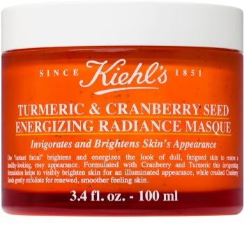 Kiehl's Turmeric and Cranberry Seed Energizing Radiance Mask élénkítő arcmaszk minden bőrtípusra, beleértve az érzékeny bőrt is