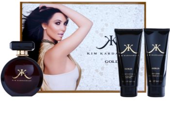 kim kardashian gold perfume set