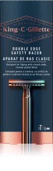 King C. Gillette Double Edge Safety Razor Rakapparat + 5 rakblad