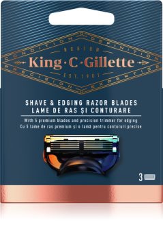 King C. Gillette Shave & Edging Razor heads náhradní hlavice na holení