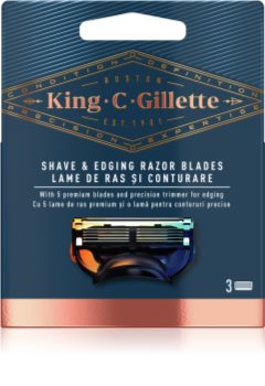 King C. Gillette Shave & Edging Razor heads tartalék kefék borotválkozáshoz