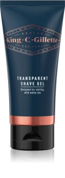 King C. Gillette Transparent Shave Gel White Tea gel na holení