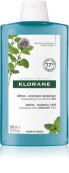 Klorane Máta Vodní BIO Tisztító méregtelenítő sampon normál hajra