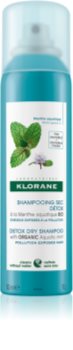 Klorane Aquatic Mint șampon uscat pentru păr expus la poluare