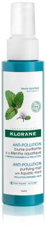 Klorane Aquatic Mint ceață înviorătoare pentru păr expus la poluare