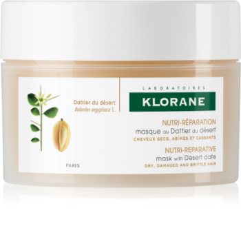 Klorane Desert Date máscara nutritiva para cabelo cansado e quebrado