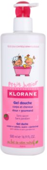 Klorane Junior Duschgel für Haare und Körper mit Himbeerduft