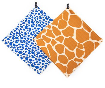 KLRK Home Wild Color Leopard&Giraffe Stoffwindeln