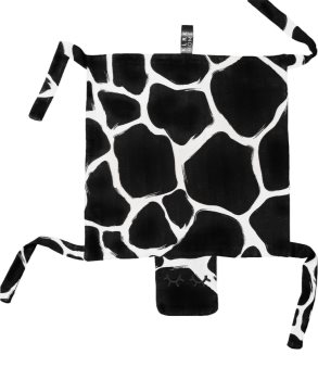 KLRK Home Wild B&W Giraffe morzsolgatós szundikendő