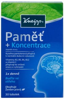 Kneipp PAMĚŤ+KONCENTRACE doplněk stravy pro zlepšení paměti a koncentrace