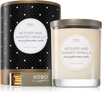 KOBO Coterie Vetiver and Shaved Vanilla vela perfumada