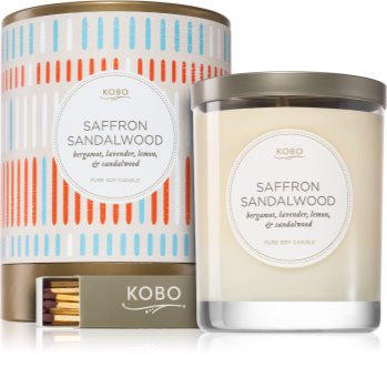 KOBO Natural Math Saffron Sandalwood αρωματικό κερί