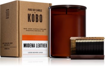 KOBO Woodblock Modena Leather vela perfumada