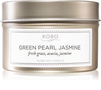 KOBO Coterie Green Pearl Jasmine αρωματικό κερί σε μετταλικό βάζο