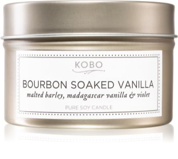 KOBO Natural Math Bourbon Soaked Vanilla Tuoksukynttilä tinassa