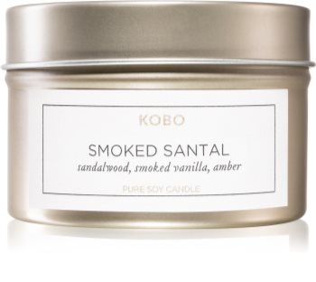 KOBO Camo Smoked Santal aроматична свічка в металевій коробці