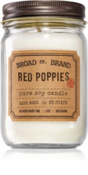 KOBO Broad St. Brand Red Poppies Duftkerze   (Apothecary)