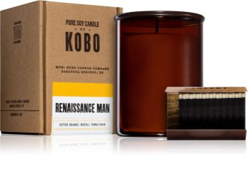 KOBO Woodblock Renaissance Man scented candle