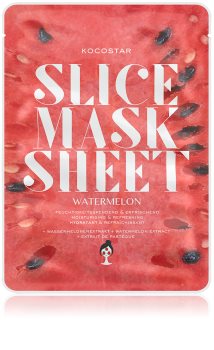 KOCOSTAR Slice Mask Sheet Watermelon Zellschichtmaske mit aufhellender und feuchtigkeitsspendender Wirkung