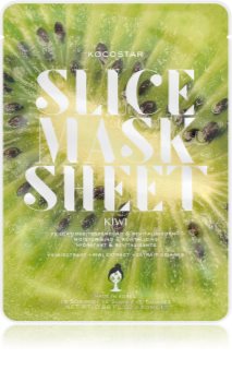 KOCOSTAR Slice Mask Sheet Kiwi maschera viso illuminante in tessuto con vitamina C