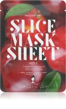 KOCOSTAR Slice Mask Sheet Apple plátýnková maska pro rozjasnění a vitalitu pleti