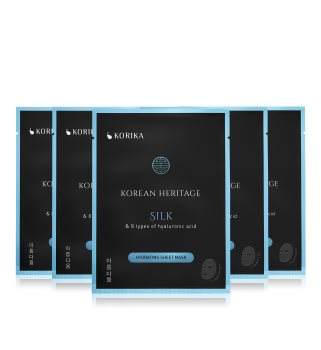 KORIKA Korean Heritage zestaw maseczek do twarzy w obniżonej cenie Silk rating sheet mask (o działaniu nawilżającym)