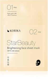 KORIKA StarBeauty Máscara em folha com efeito iluminador com ouro 24 de quilates