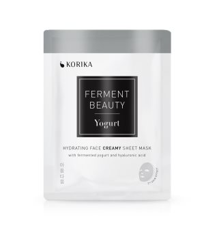 KORIKA FermentBeauty mască facială de pânză cu efect hidratant, cu iaurt fermentat și acid hialuronic