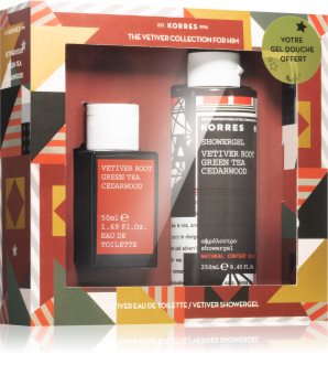 Korres Vetiver Root, Green Tea & Cedarwood Gift Set IV. (for Men)