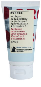 Korres Almond Oil & Vitamin C krém na ruce proti pigmentovým skvrnám SPF 15