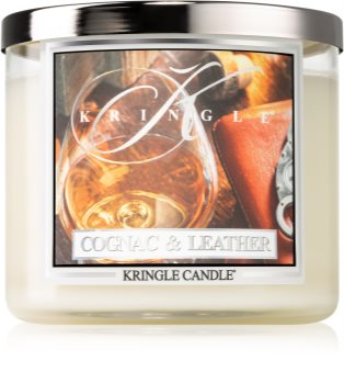 Kringle Candle Brandy & Leather illatos gyertya