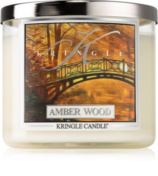 Kringle Candle Amber Wood vonná sviečka
